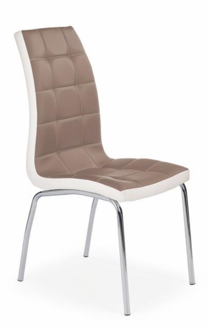 krzesło-krzesła-ekoskóra-cappucino-białe- krzesło-krzesło do jadalni, krzesło do salonu,